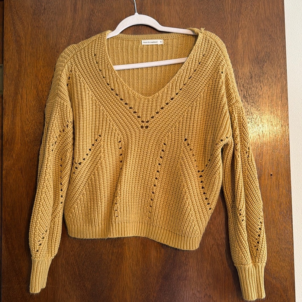 Moon and Madison Yellow Sweater